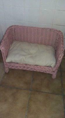 1 petit fauteuil  en osier, Enlèvement, Utilisé
