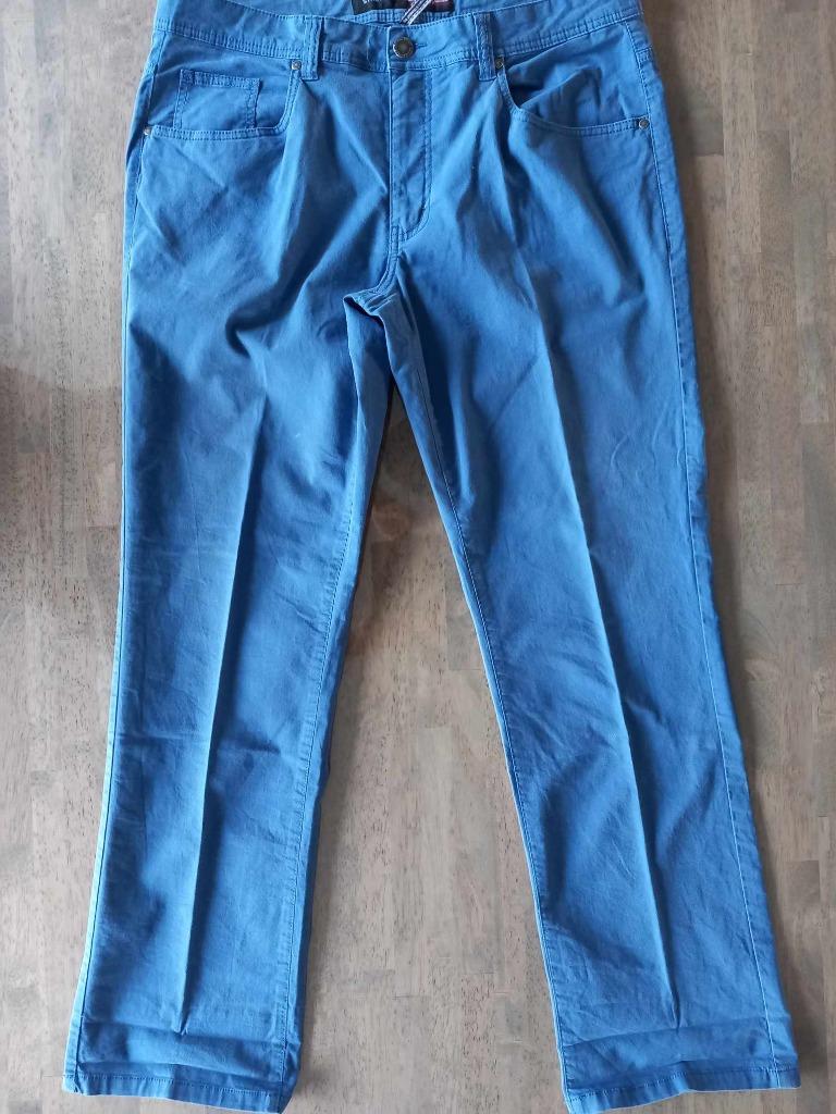blauwe lange broek dames XL 36-32 charles vogele, Charles vogele, Taille 46/48 (XL) ou plus grande, Enlèvement ou Envoi, Comme neuf