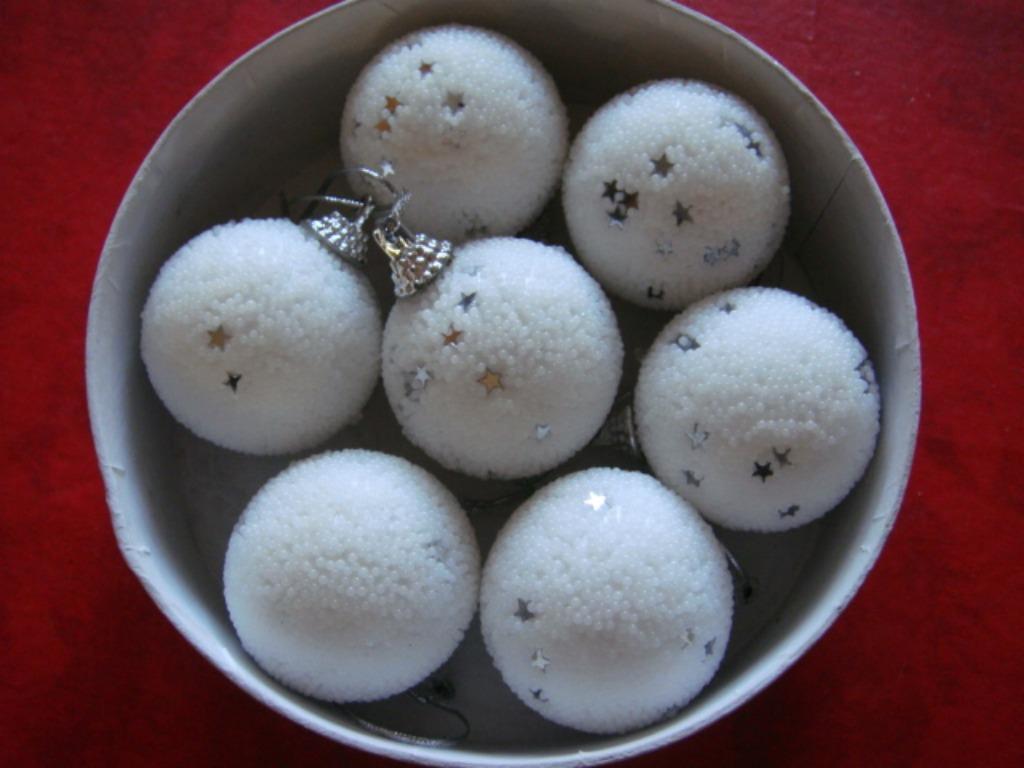 Déco Noël. Boules neige. 7 pièces., Enlèvement ou Envoi, Comme neuf