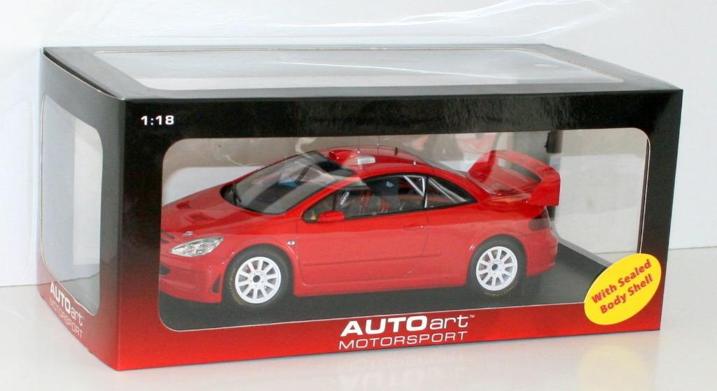 1:18 AutoArt 80557 Peugeot 307 WRC 2005 street red, Ophalen of Verzenden, Zo goed als nieuw, Auto, Autoart