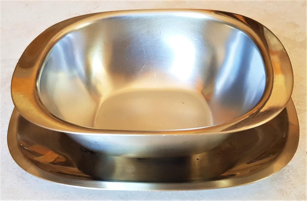 Saucier ou beurrier inox vintage, Enlèvement ou Envoi, Utilisé, Inox