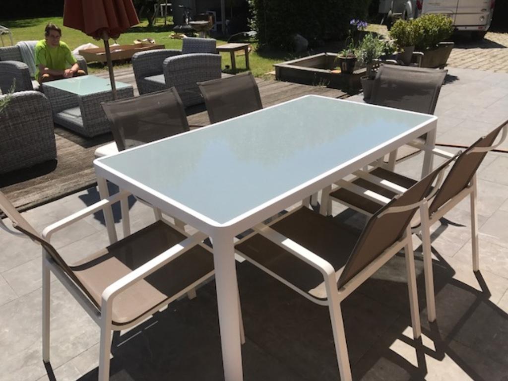 tuintafel in aluminium, Tuin en Terras, Ophalen, Nieuw, Rechthoekig, Aluminium