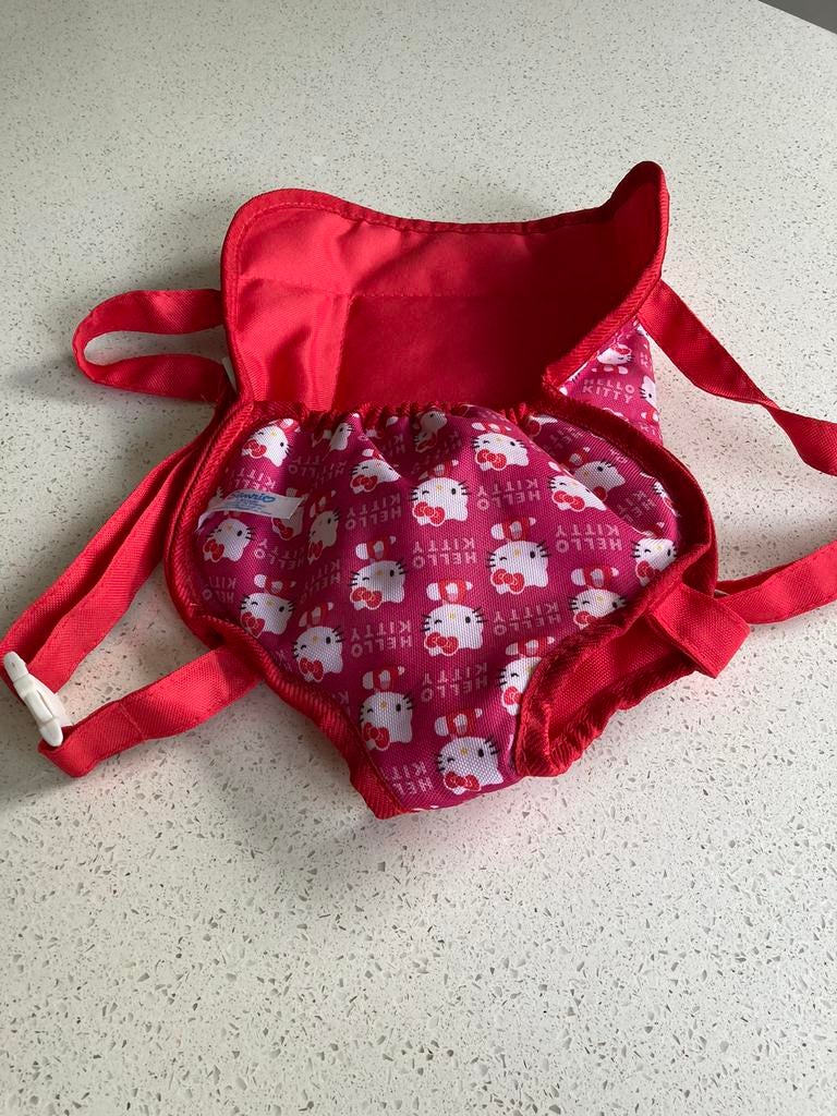 Hello Kitty draagzak voor pop, Kinderen en Baby's, Ophalen, Zo goed als nieuw, Babypop