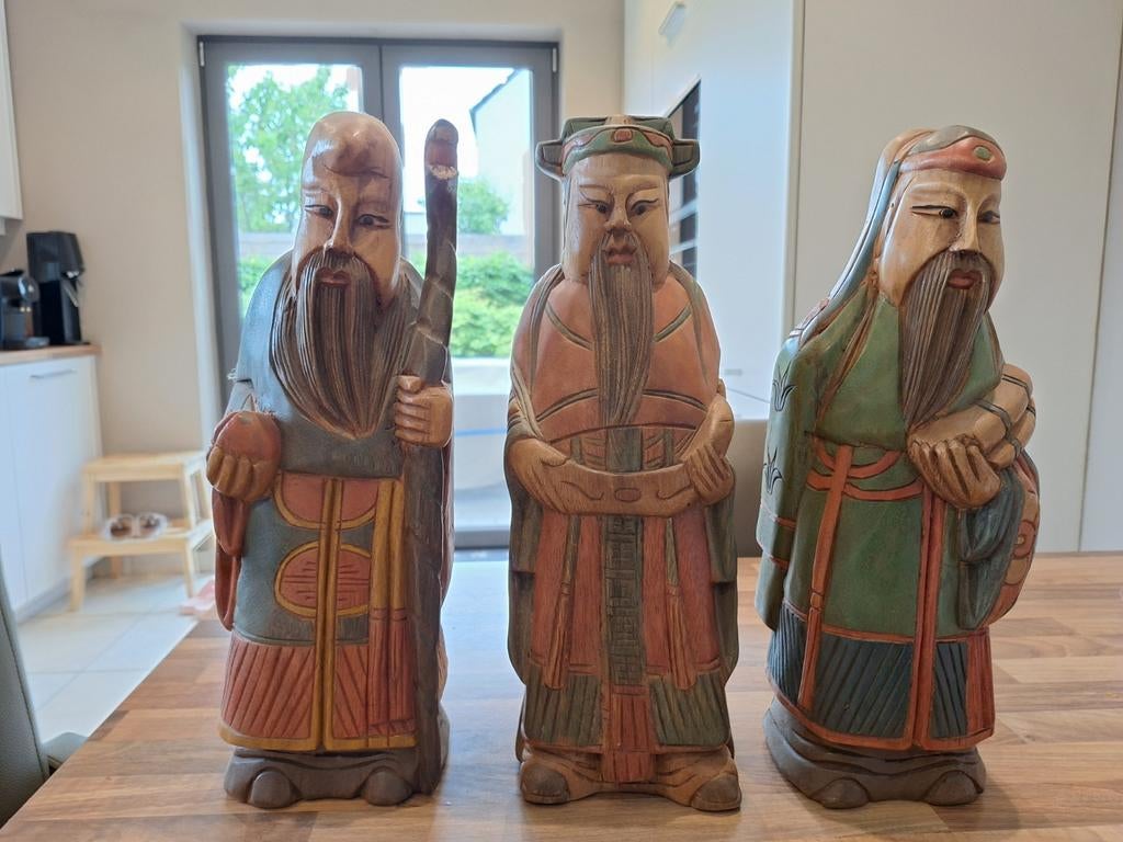 Chinese houten beelden, Ophalen, Zo goed als nieuw
