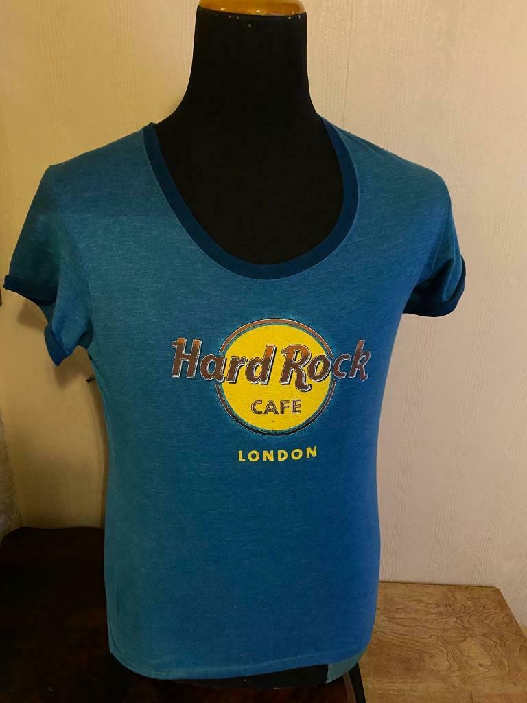 T-shirt Hard Rock Café., Kleding | Heren, T-shirts, Ophalen, Maat 46 (S) of kleiner, Blauw, Autre