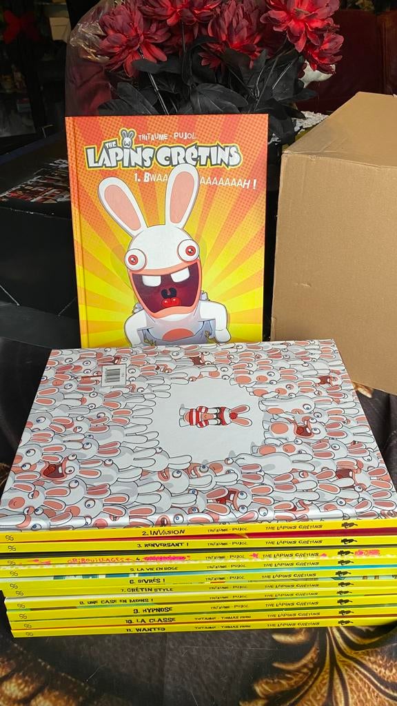 Lot de 11 BD bande dessinée Les Lapins Cretins, Ophalen, Zo goed als nieuw