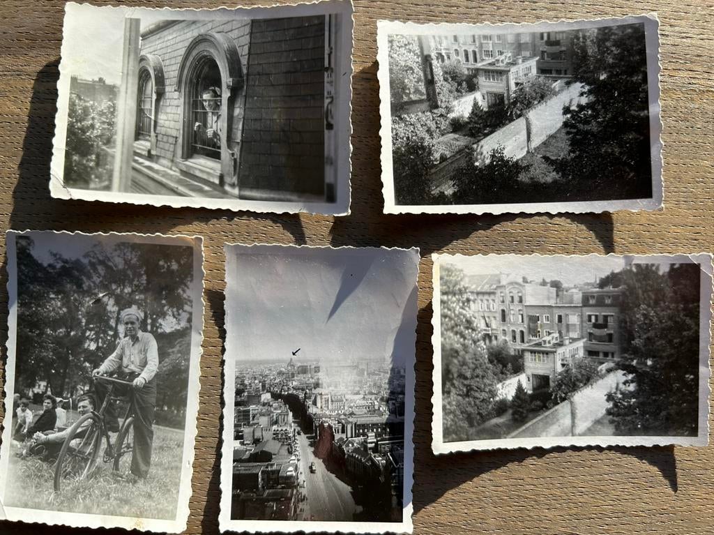 US WW2 5 originele fotos US Navy sailors Antwerpen 1945, Ophalen of Verzenden, Zo goed als nieuw, Foto