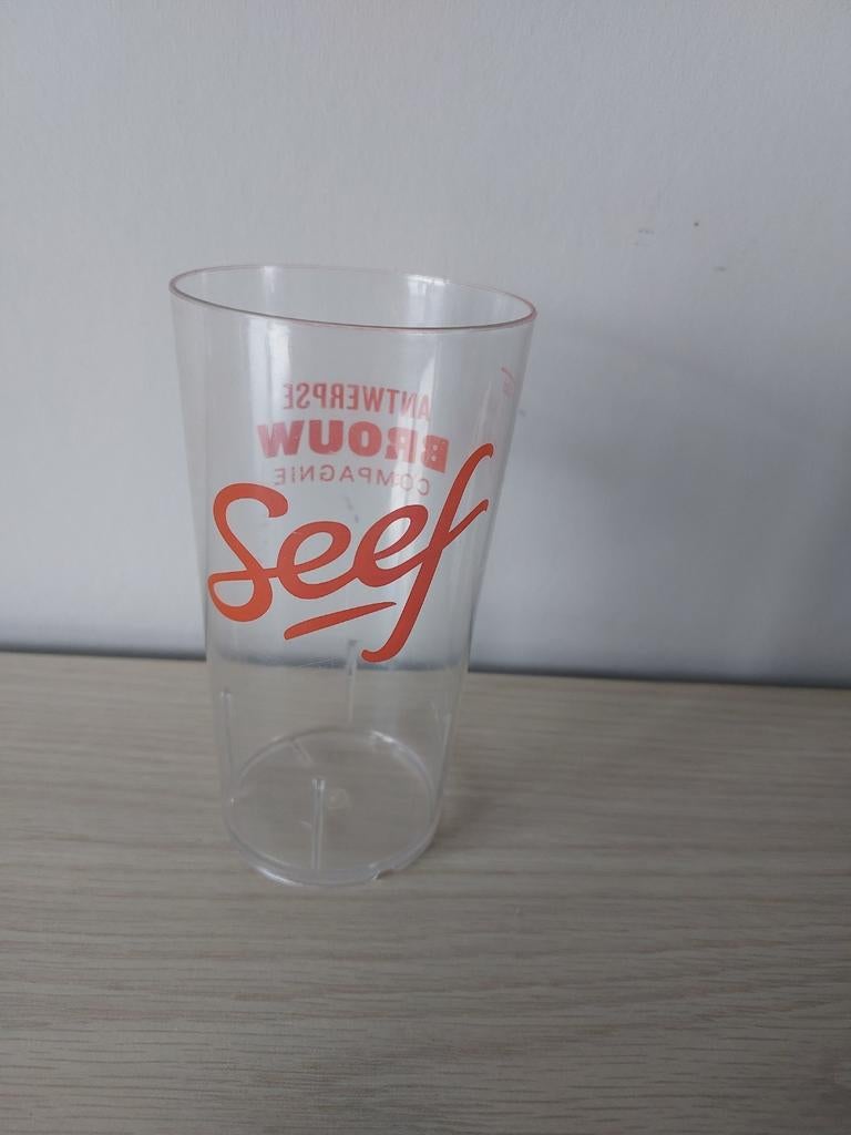 Plastiek bierglas seef bier, Verzamelen, Ophalen of Verzenden, Zo goed als nieuw, Bierglas