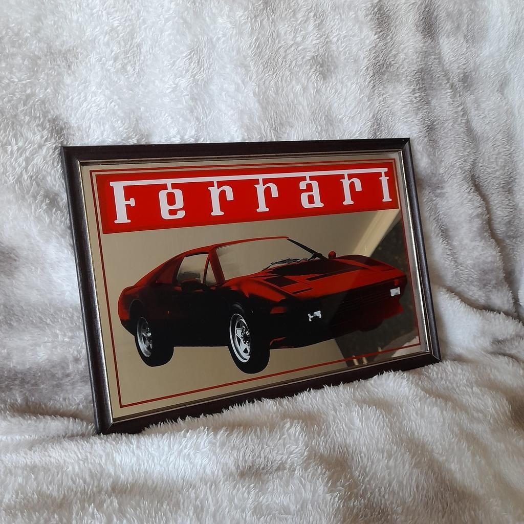 Ferrari afbeelding op spiegel, Ophalen, Zo goed als nieuw
