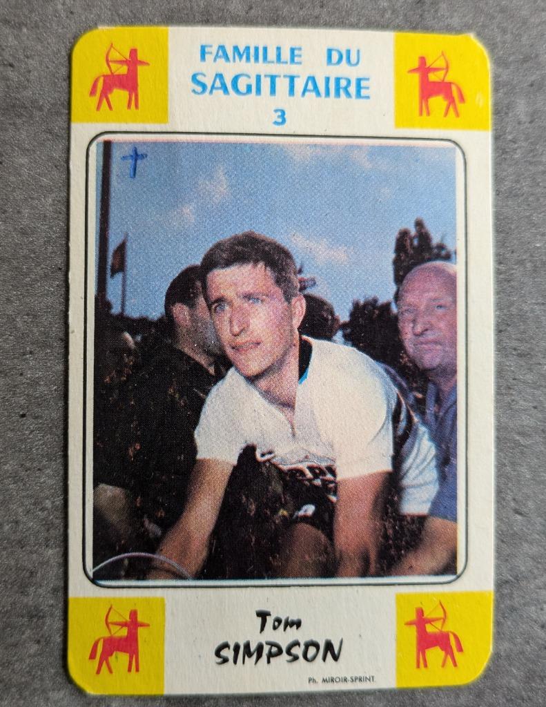 TOM SIMPSON WIELRENNER HOROSCOOP MIROIR SPRINT KAART PRENT, Verzenden
