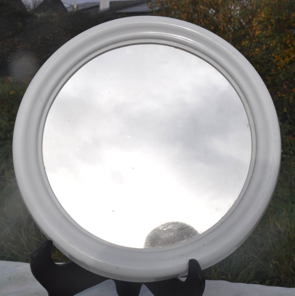miroir mural rond tour plastique blanc neuf, Ophalen of Verzenden, Nieuw, Rond
