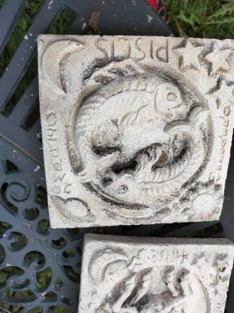 Sterrenbeeld Ram vissen tuinbeeld wanddecoratie, Tuin en Terras, Tuinbeelden, Ophalen, Zo goed als nieuw