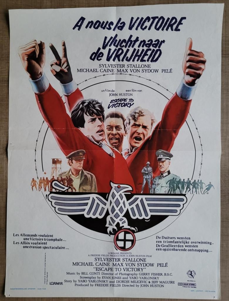 Oude filmposter: Vlucht naar de vrijheid, Verzamelen, Ophalen of Verzenden, Gebruikt, Film, Poster