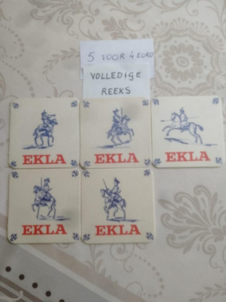 Volledige reeks bierviltjes Ekla Vandenheuvel - ruiters €4, Enlèvement ou Envoi, Sous-bock