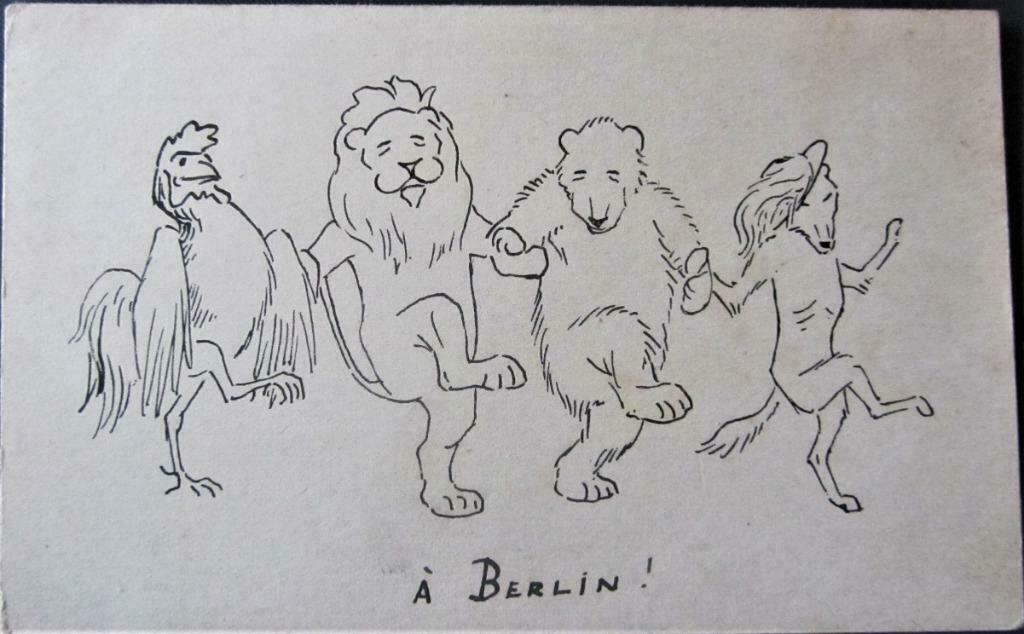 POSTKAART- WERELDOORLOG - TO BERLIN, Ophalen of Verzenden, Overige thema's