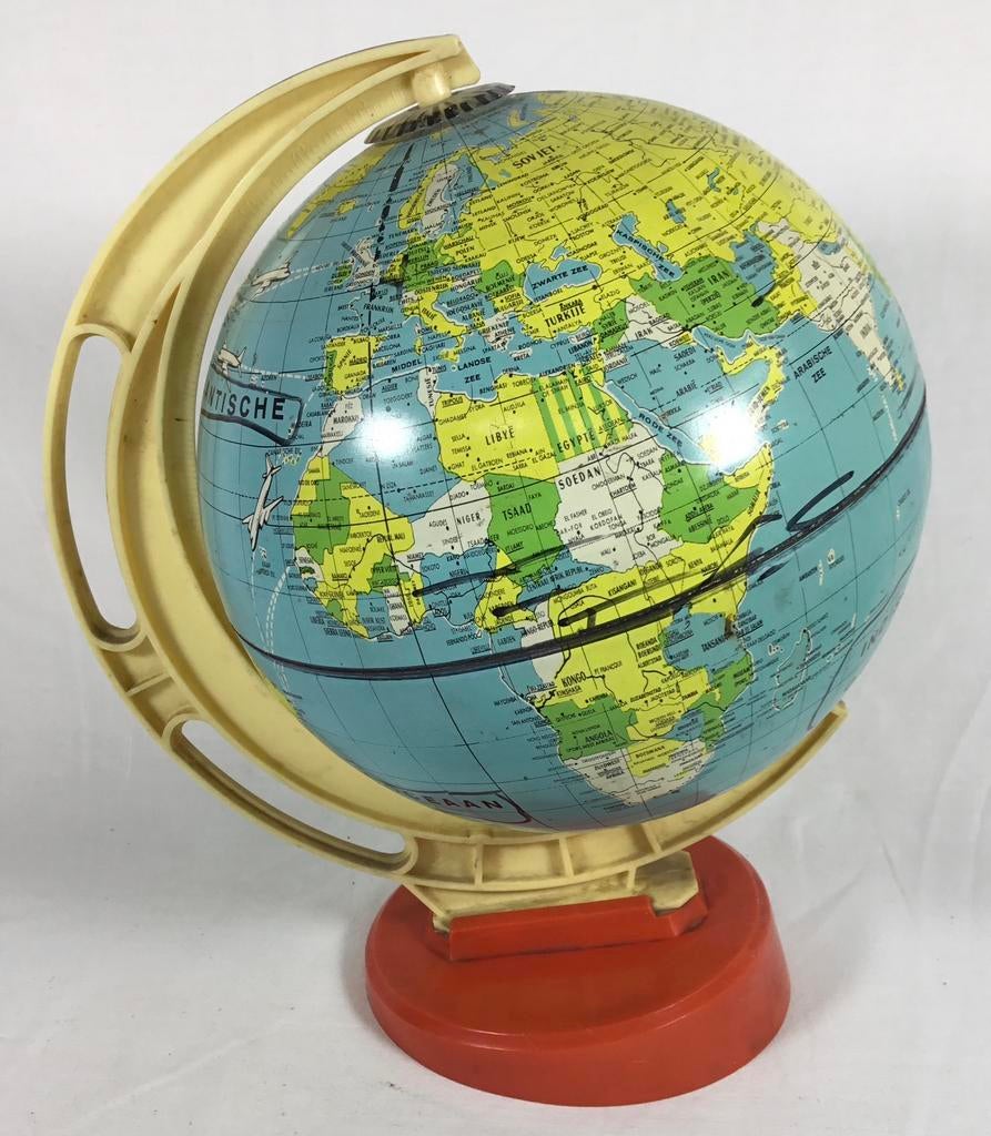 Globe vintage en métal Allemagne de l'Ouest, Enlèvement ou Envoi, Maison et Meubles