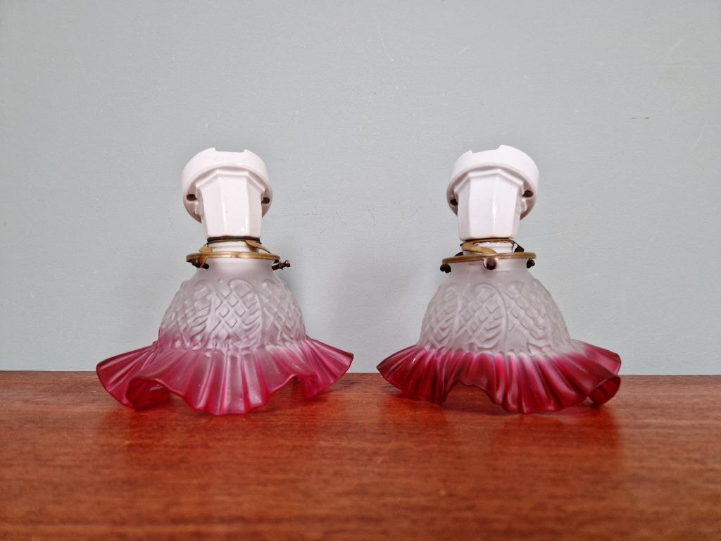 Paire d'appliques murale en porcelaine, années 1920-30, Enlèvement ou Envoi