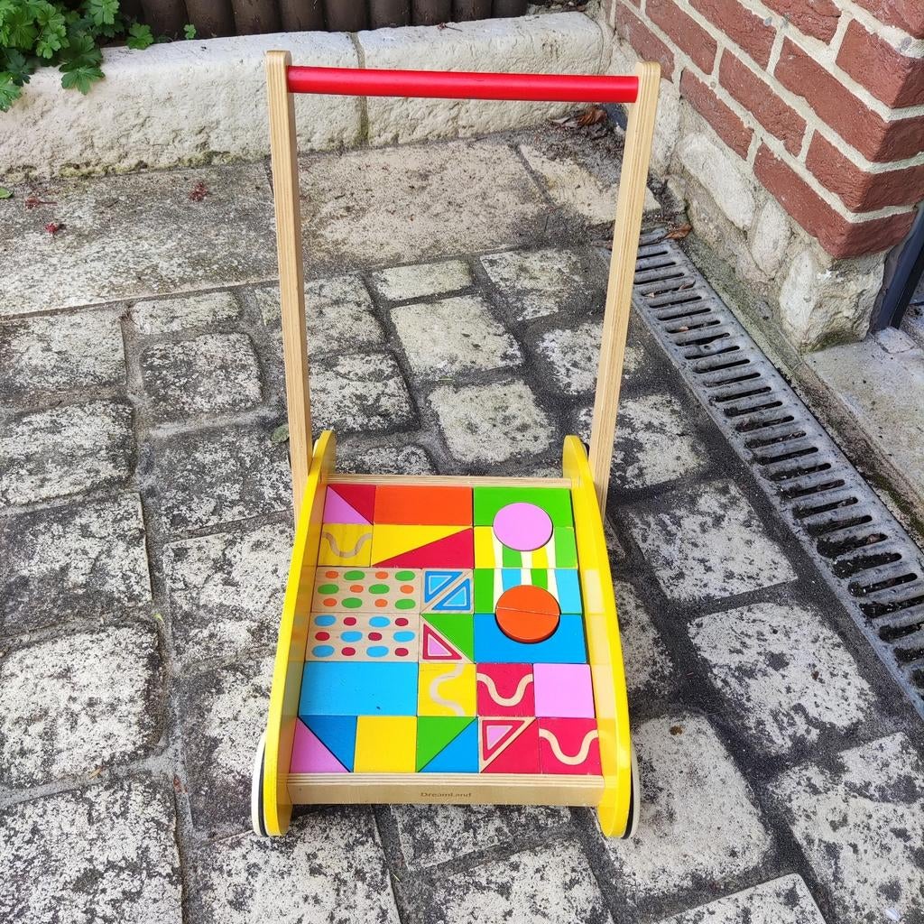 Chariot avec blocs, Enlèvement, Utilisé, Jouet à Pousser ou Tirer