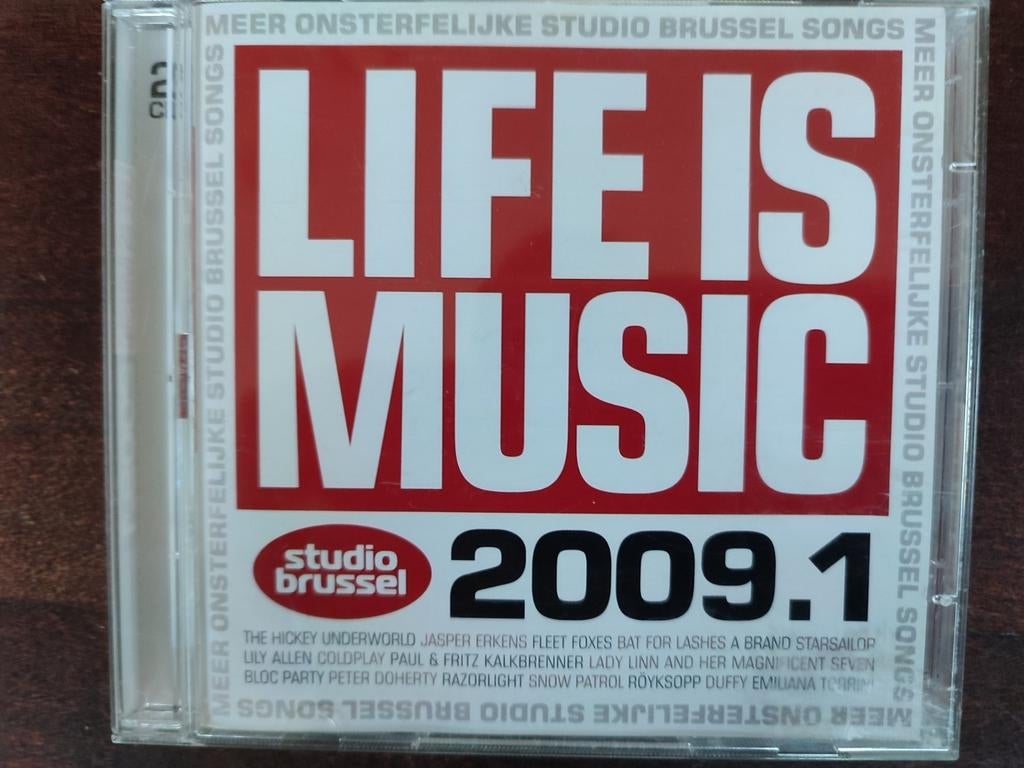 2 CD : LIFE IS MUSIC 2009.1 (STUDIO BRUSSELS), Enlèvement ou Envoi, Comme neuf