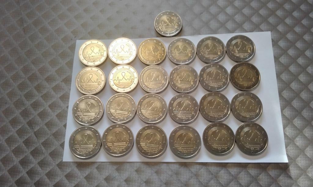 2euro munten kom op tegen kanker 2024, Ophalen of Verzenden