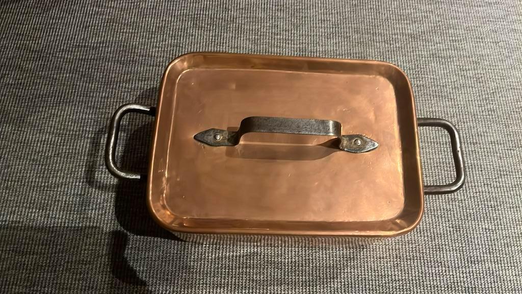 Koperen ovenschotel/schaal, Ophalen, Gebruikt