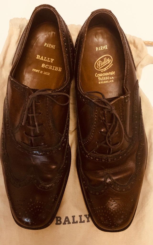 Super paar Bally Parma Scribe Brown leren schoenen - M: 42,5, Bally, Bruin, Ophalen of Verzenden, Gedragen