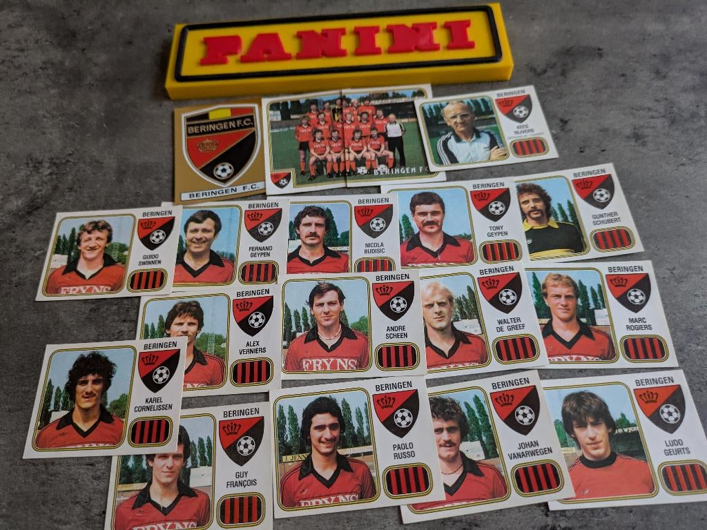 PANINI FOOTBALL 81 FC BERINGEN 18 STICKERS 1981  voetbal, Verzenden, Nieuw