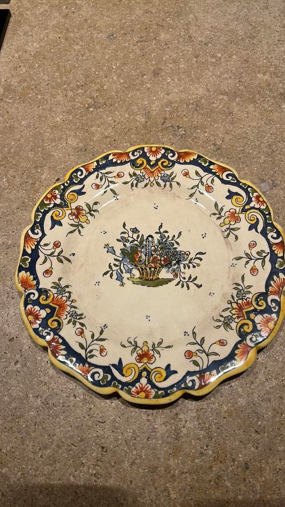 Authentiek Frans faiencebord, Antiek en Kunst, Ophalen
