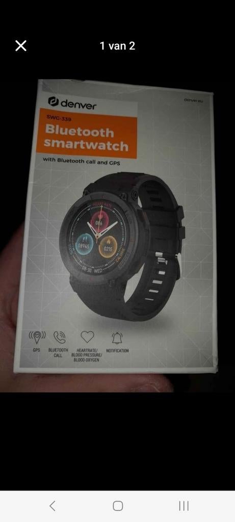 Denver smartwatch met bleuthooth,GPS,hart/bloedmeter/slaap ., Ophalen, Zo goed als nieuw