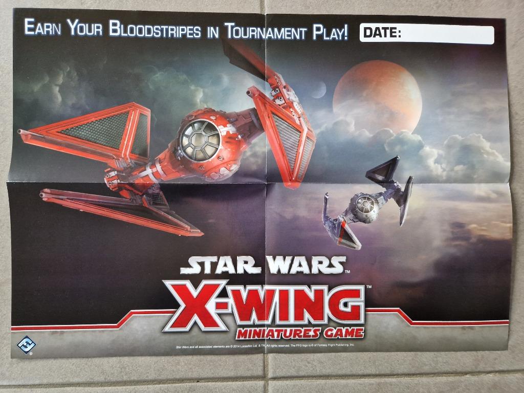 Star Wars X-Wing TIE Interceptor poster FFG Edge poster, Ophalen of Verzenden, Zo goed als nieuw, Boek of Poster