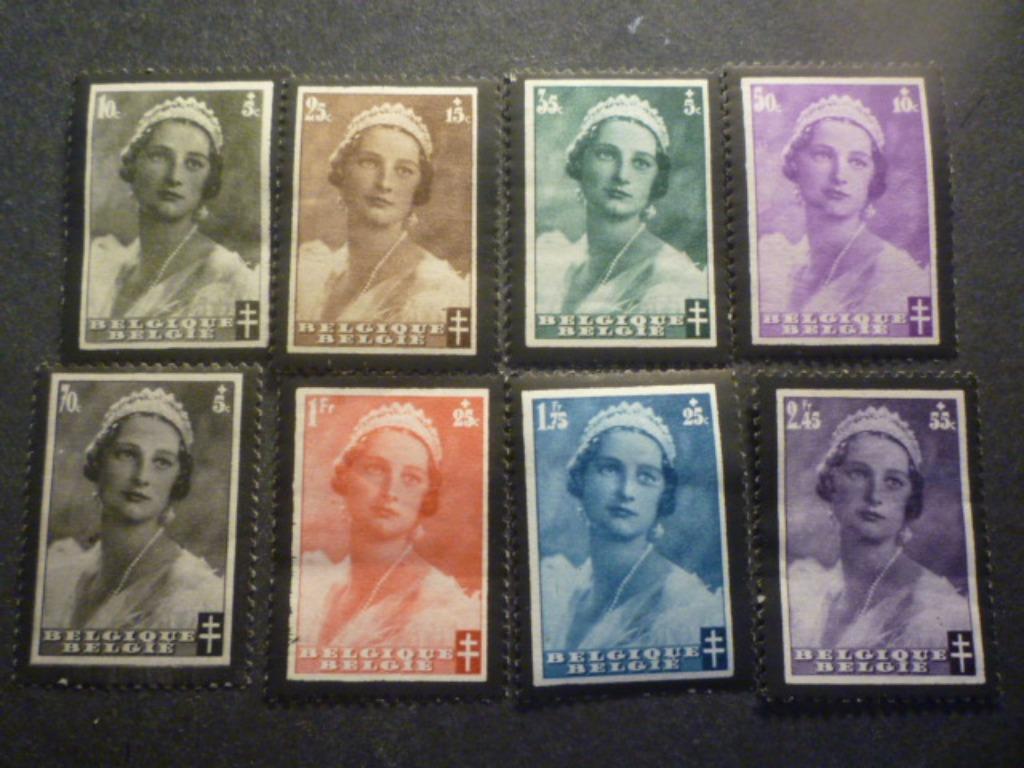 België/Belgique 1935 Mi 407/414(o) Gestempeld/Oblitéré, Envoi, Oblitéré
