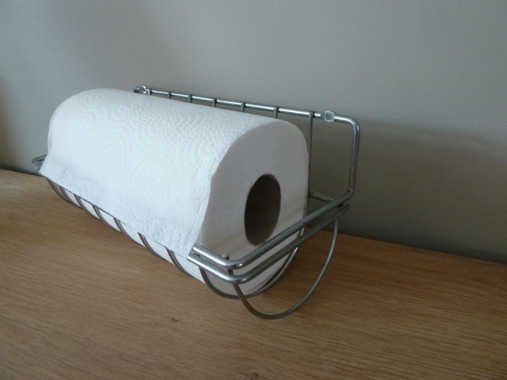 keukenrolhouder chroom wandmodel, Huis en Inrichting, Ophalen, Zo goed als nieuw