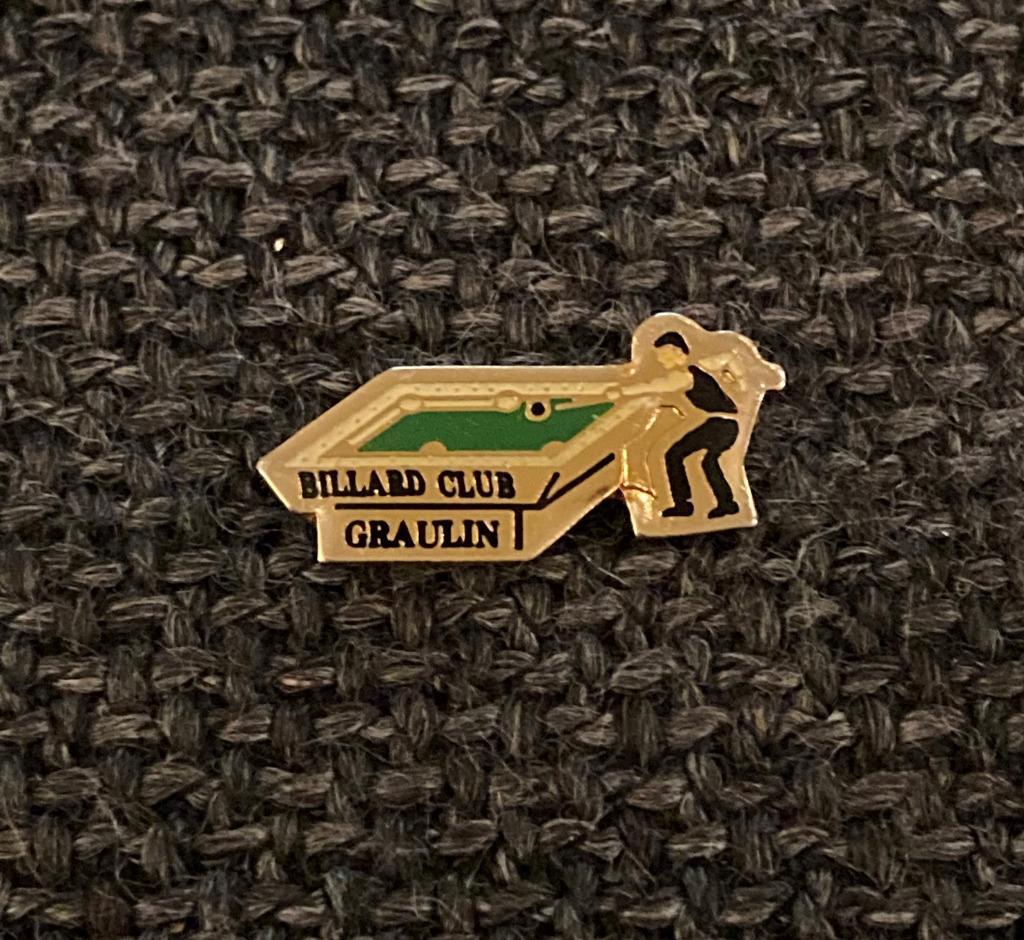 PIN - BILLARD CLUB - GRAULIN - BILJART - POOL, Collections, Envoi, Utilisé, Sport, Insigne ou Pin's