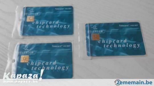 3 cartes de téléphones Belgacom -  chips cartes, Enlèvement ou Envoi