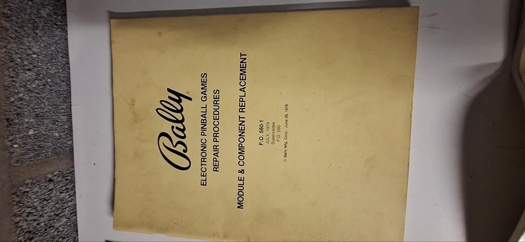 flipperkast manuals, Enlèvement, Utilisé, Flipper (jeu), Bally