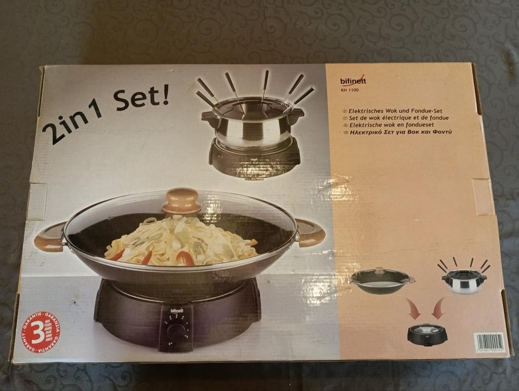 Wok et fondue 2 en 1, Ophalen, Wok