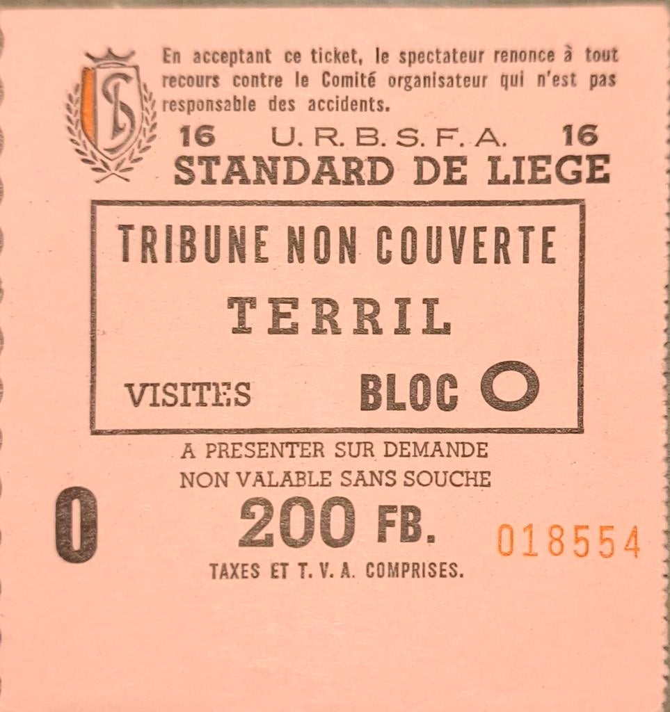 ticket Standard de Liège, Enlèvement ou Envoi