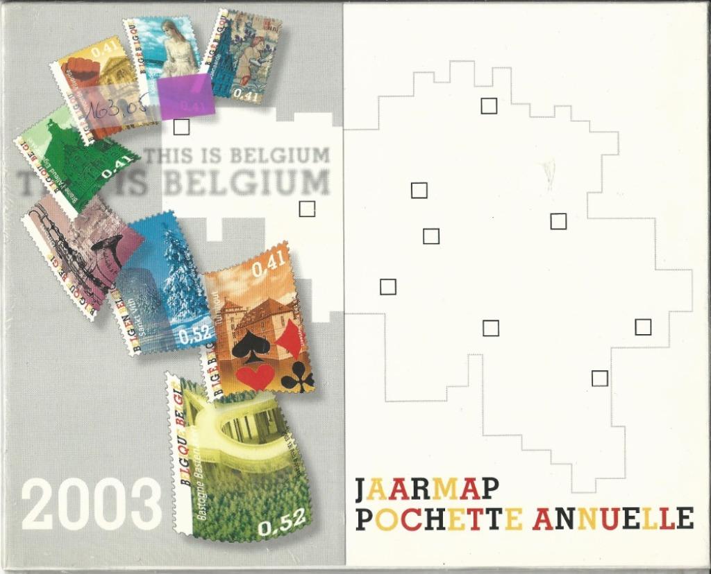BELGIUM * JAARMAP 2003 uitgegeven door Bpost + zw/w velletje, Ophalen of Verzenden, Postfris, Postfris, Europa