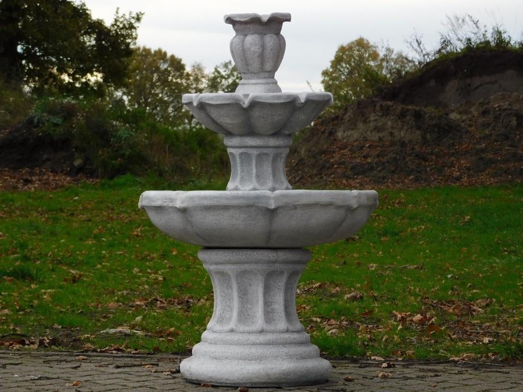 Stenen Fontein 100 cm – Stijlvolle Tuindecoratie van Steen, Tuin en Terras, Ophalen of Verzenden, Fontein