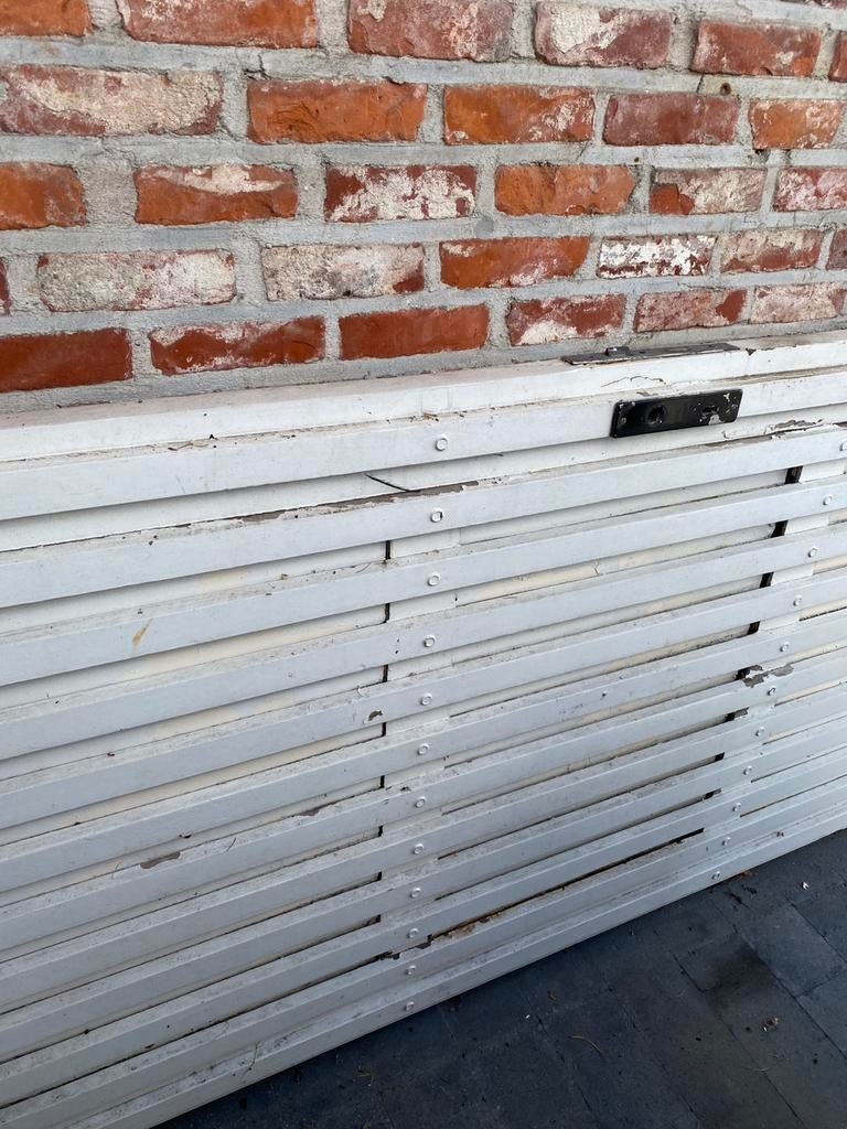 Degelijke, zware massieve bankarai houten poort., Doe-het-zelf en Bouw, Ophalen, Gebruikt