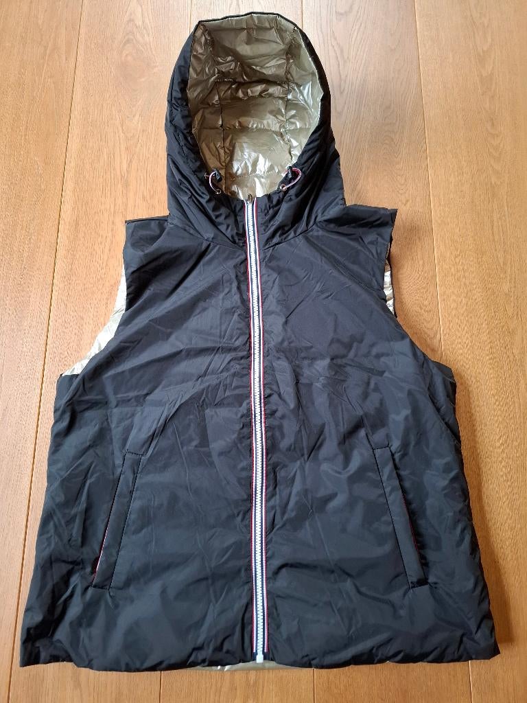 LAURA JO omkeerbare mouwloze jas blauw/goud XL, Kleding | Dames, LAURA JO, Blauw, Maat 46/48 (XL) of groter, Nieuw