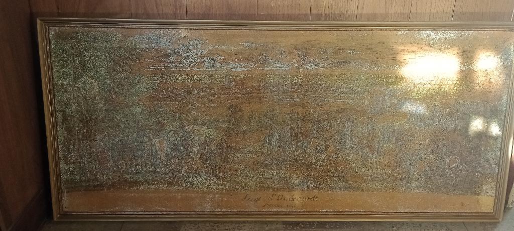 Gravure abimée "Siège d'Oudenarde", 1641,135x60, n102, Enlèvement