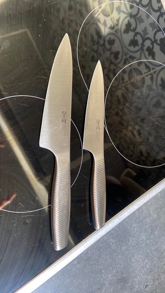 Lot 2 Couteaux Chef cuisine IKEA, Enlèvement ou Envoi, Utilisé
