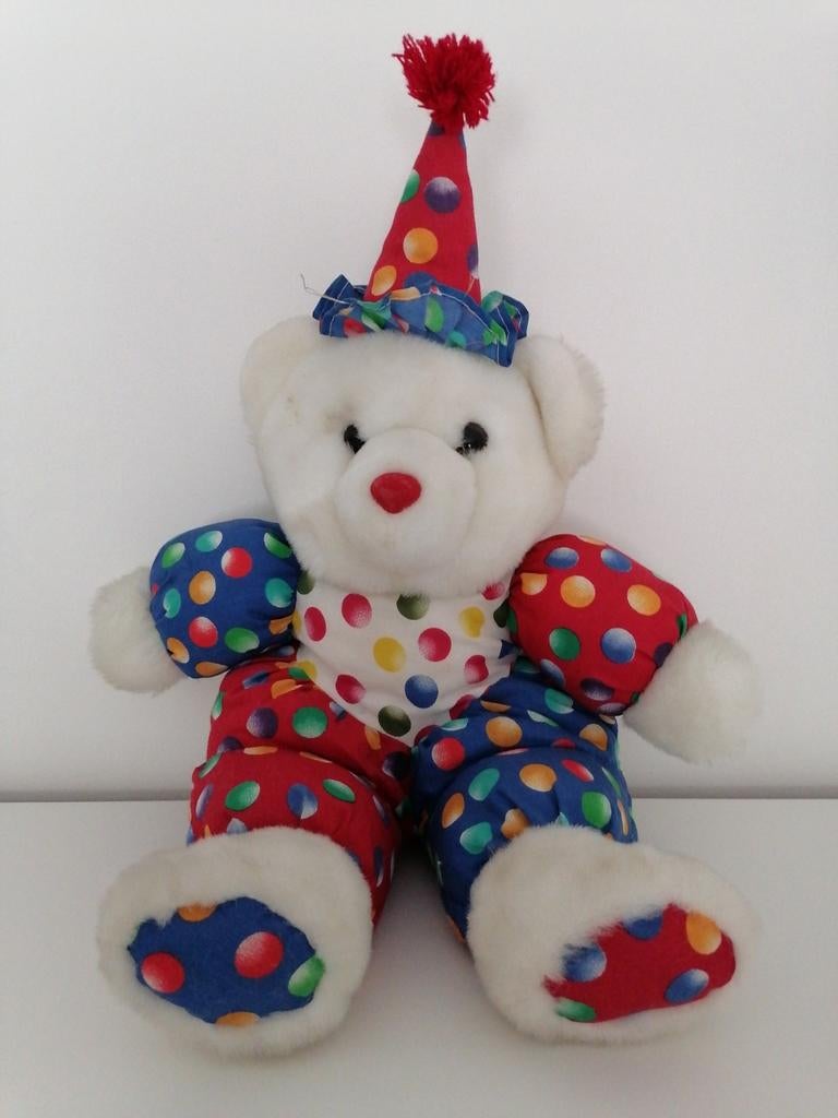 Beer in de vorm van een clown, Kinderen en Baby's, Speelgoed | Knuffels en Pluche, Ophalen of Verzenden, Gebruikt, Beer