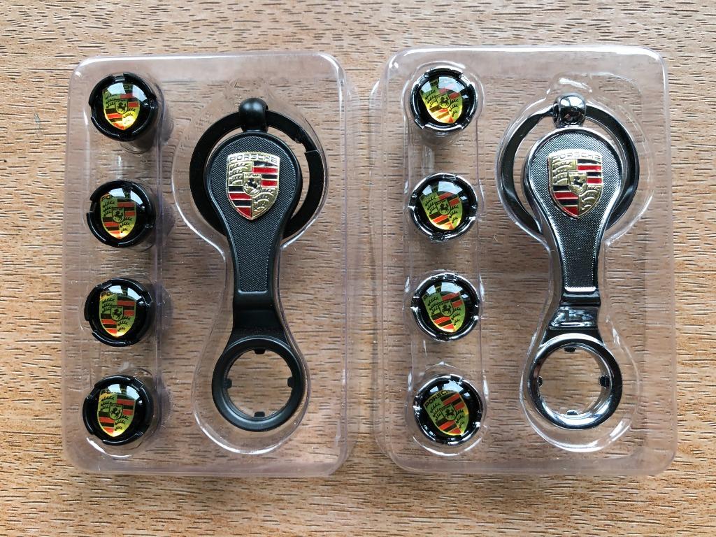 Porsche 4 bouchons de valves + la clés anti vol Neuf, Autos : Pièces & Accessoires, Enlèvement ou Envoi, Neuf, Autre