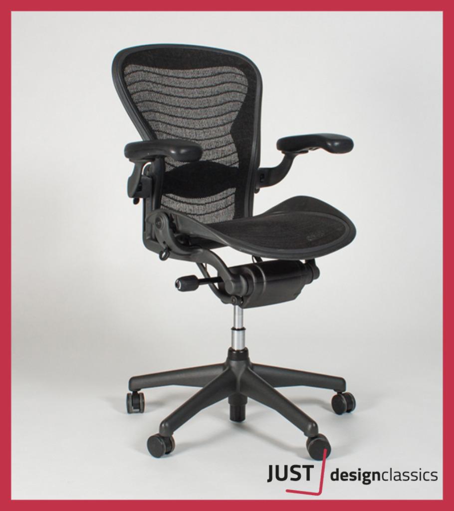 Herman Miller Aeron maat B Grafiet Wave (voorraad:20), Maison & Meubles, Chaises de bureau, Enlèvement, Noir