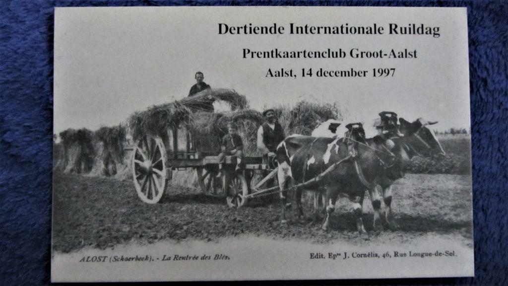 POSTKAARTEN- AALST, BOEREN OP HET VELD AAN HET WERKEN., Verzamelen, Ophalen of Verzenden, Ongelopen, Oost-Vlaanderen