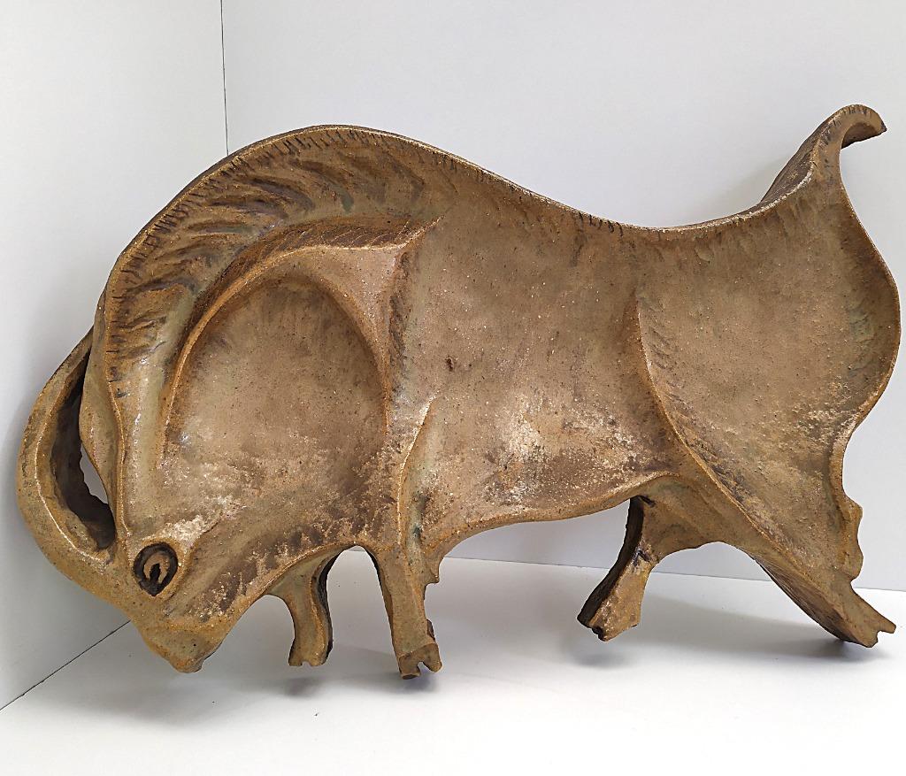 UNIEK terracotta beeld ( Vermeersch José  ? ) keramiek, Antiek en Kunst, Ophalen of Verzenden