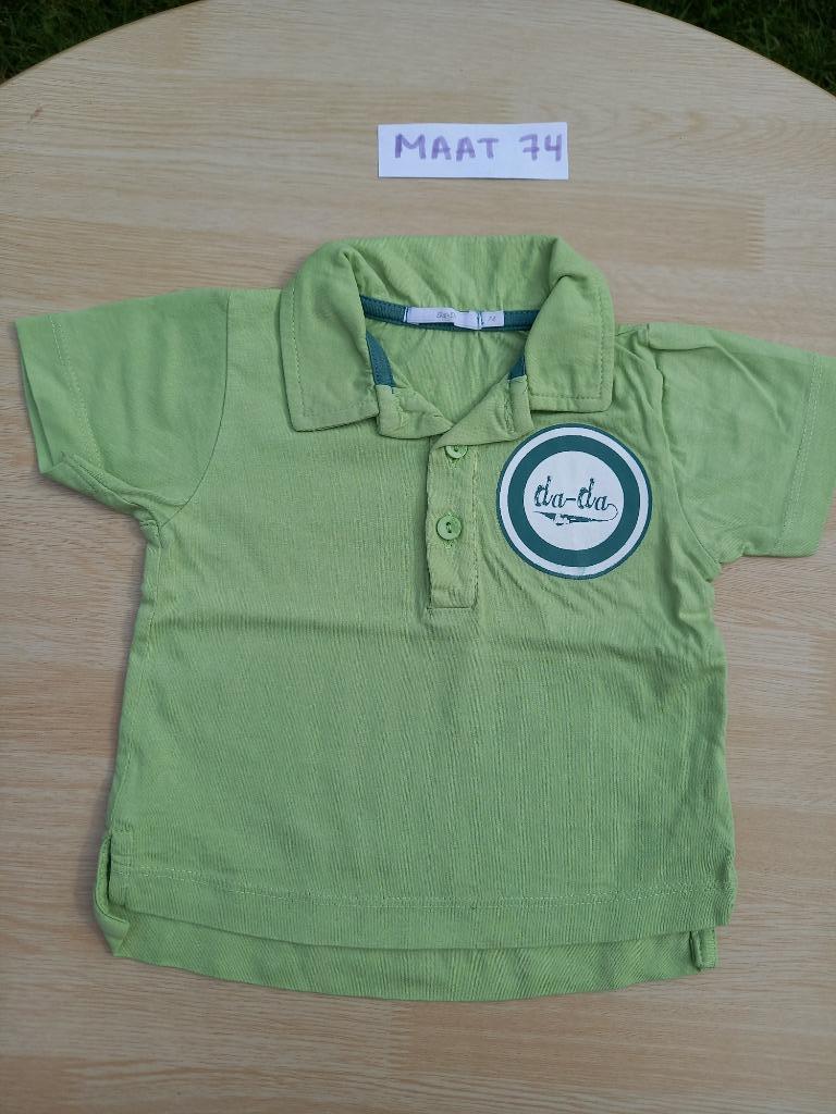 Groene polo, merk  Da-da, maat 74, jongen, Kinderen en Baby's, Da-da, Ophalen of Verzenden, Zo goed als nieuw, Jongetje