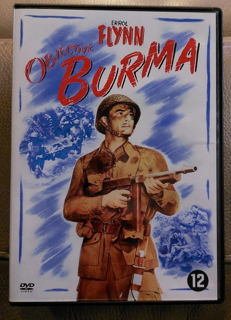 DVD -  OBJECTIVE BURMA  - ERROL FLYNN, Cd's en Dvd's, Ophalen of Verzenden, Zo goed als nieuw, 1940 tot 1960, Actie en Avontuur